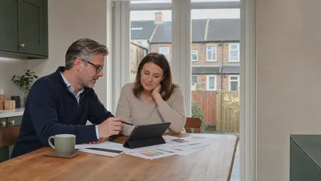 Property owner comparing energy grants and home improvement finance