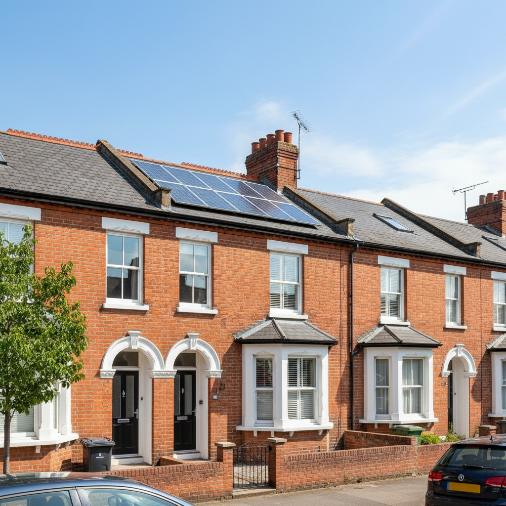 Solar panels on a UK home