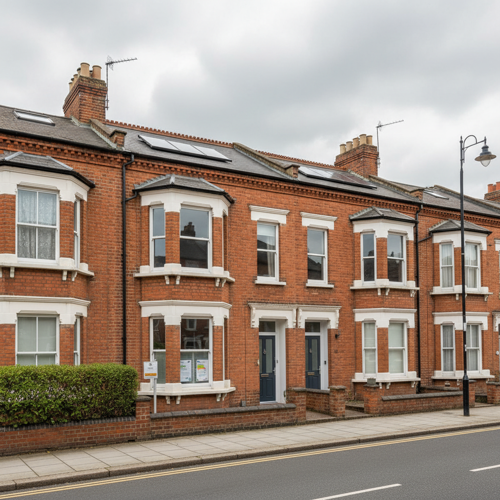 UK landlord outside a rental property