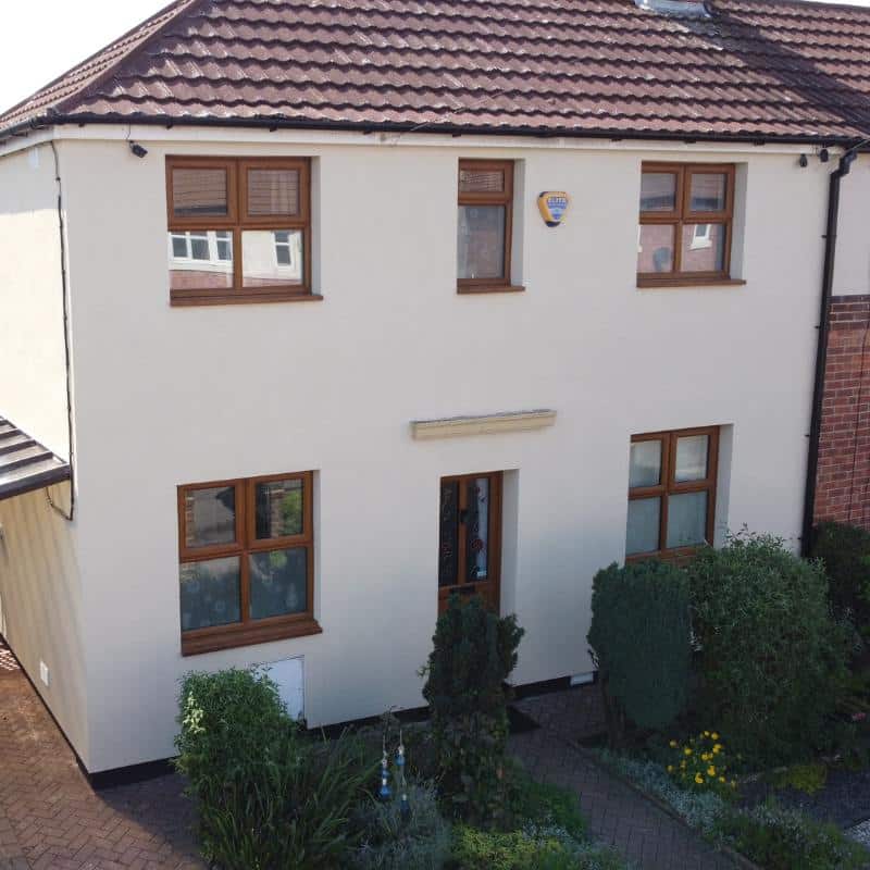 house with external wall insulation