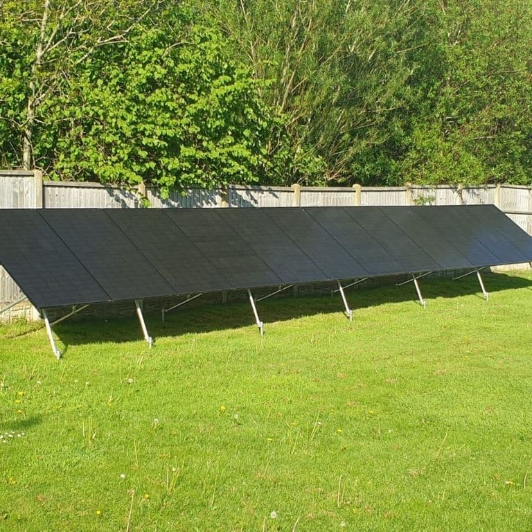 solar panels in garden