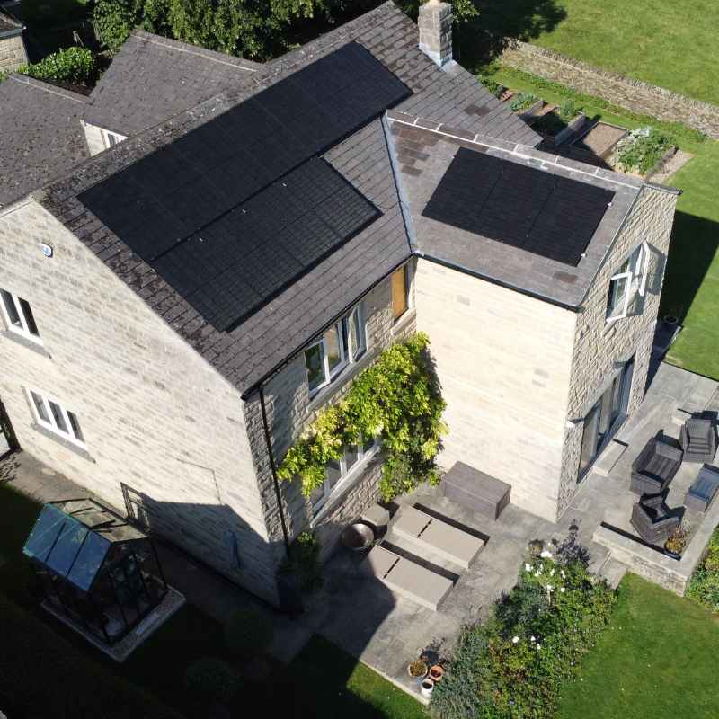 solar panels on roof in derbyshire