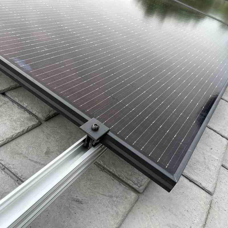 solar panels on roof tiles