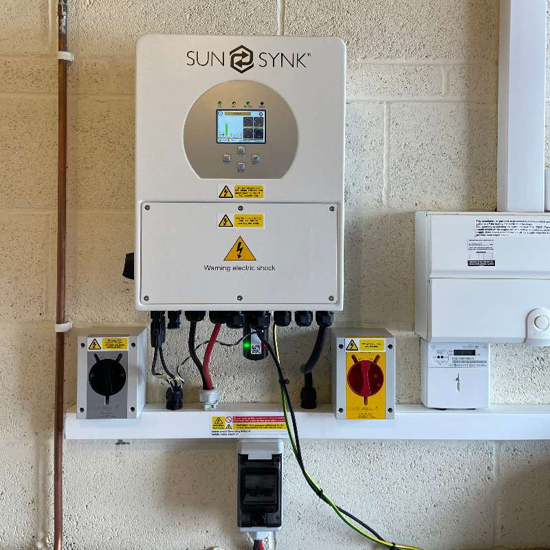 sunsynk solar battery and inverters
