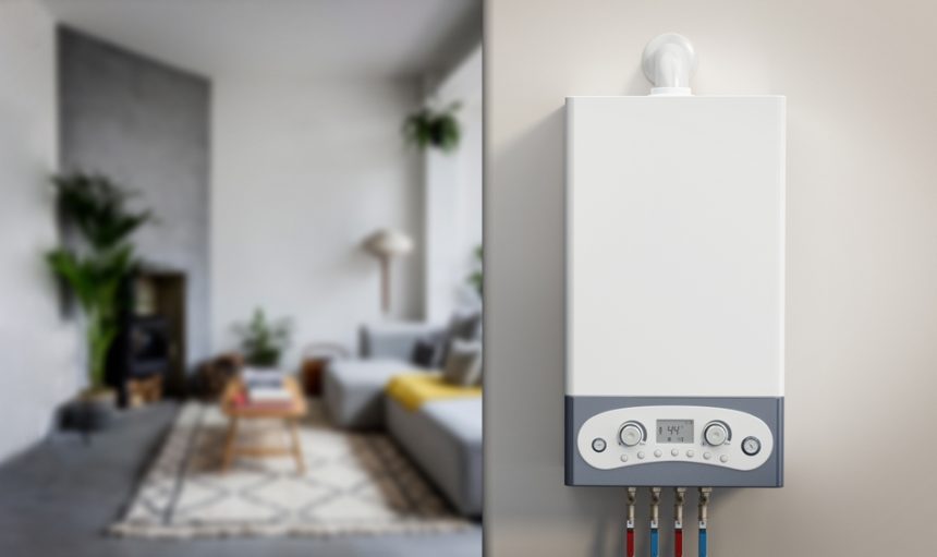 Combi,Boiler,Isolated,On,White,Background.,3d,Illustration.